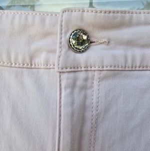 Chicos Light Pink Pants with Gem Button